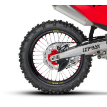 Roue arrière complète 19x2,15 HAAN WHEELS - 36 rayons - Cercle EXCEL noir / Moyeu rouge - GASGAS / HUSQVARNA / KTM
