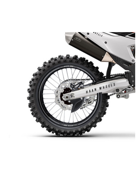 Roue arrière complète 18x2,15 HAAN WHEELS - 36 rayons - Cercle EXCEL A60 noir / Moyeu noir - KTM