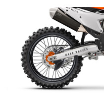Roue arrière complète 19x2,15 HAAN WHEELS - 36 rayons - Cercle EXCEL A60 noir / Moyeu orange - KTM