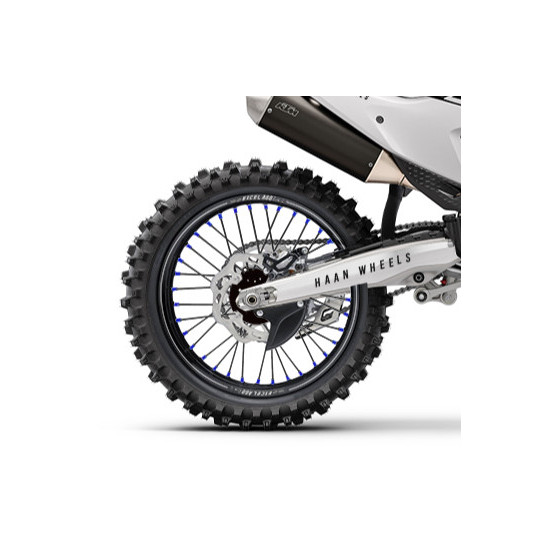 Roue arrière complète 19x2,15 HAAN WHEELS - 36 rayons - Cercle EXCEL A60 noir / Moyeu noir - KTM