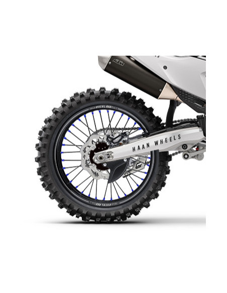 Roue arrière complète 19x2,15 HAAN WHEELS - 36 rayons - Cercle EXCEL A60 noir / Moyeu noir - KTM