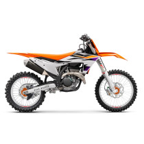 Roue avant complète 17x3,50 HAAN WHEELS - 36 rayons - Cercle EXCEL argent / Moyeu orange - HUSQVARNA / KTM