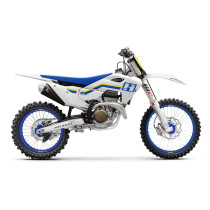 Roue avant complète 17x3,50 HAAN WHEELS - 36 rayons - Cercle EXCEL bleu / Moyeu bleu - HUSQVARNA / KTM