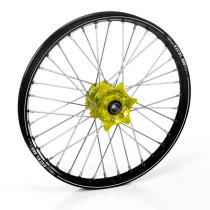 Roue avant complète 21x1,60 HAAN WHEELS - 36 rayons - Cercle EXCEL A60 noir / Moyeu Jaune - SUZUKI