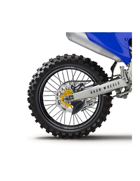 Roue arrière complète 19x1,85 HAAN WHEELS - 36 rayons - Cercle EXCEL A60 noir / Moyeu or - YAMAHA