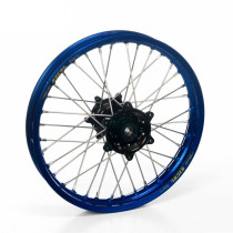 Roue arrière complète 19x1,85 HAAN WHEELS - 36 rayons - Cercle EXCEL bleu / Moyeu noir - YAMAHA