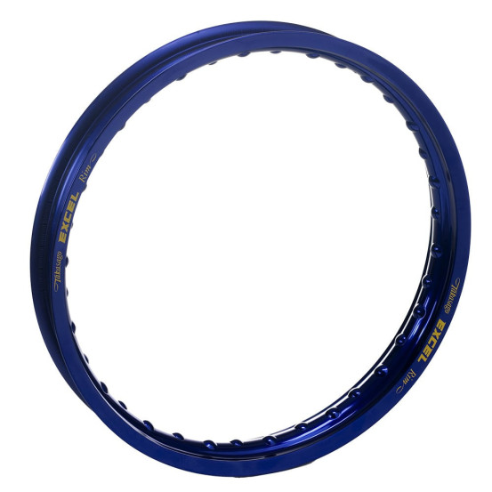 Roue arrière complète 19x1,85 HAAN WHEELS - 36 rayons - Cercle EXCEL bleu / Moyeu noir - YAMAHA