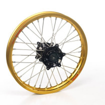 Roue arrière complète 17x5,00 HAAN WHEELS - 36 rayons - Cercle EXCEL or / Moyeu noir - YAMAHA
