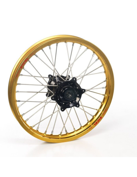 Roue arrière complète 17x5,00 HAAN WHEELS - 36 rayons - Cercle EXCEL or / Moyeu noir - YAMAHA