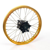 Roue arrière complète 18x2,50 HAAN WHEELS - 36 rayons - Cercle EXCEL or / Moyeu noir - YAMAHA