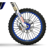 Roue avant complète 17x3,50 HAAN WHEELS - 36 rayons - Cercle EXCEL bleu / Moyeu bleu - SHERCO