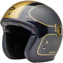 Casque moto jet Bell Custom 500 Carbon Rsd - Noir Mat Or