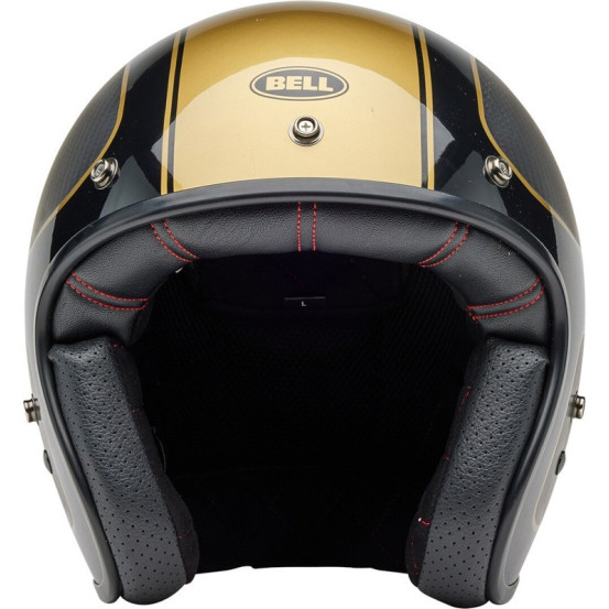 Casque moto jet Bell Custom 500 Carbon Rsd - Noir Mat Or
