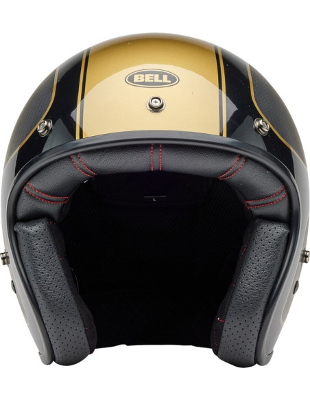 Casque moto jet Bell Custom 500 Carbon Rsd - Noir Mat Or