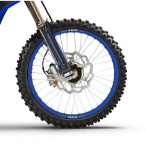 Roue avant complète 21x1,60 HAAN WHEELS - 36 rayons - Cercle EXCEL bleu / Moyeu noir - YAMAHA