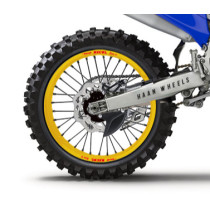 Roue arrière complète tubeless 18x4,25 HAAN WHEELS - 36 rayons - Cercle EXCEL or / Moyeu noir - YAMAHA