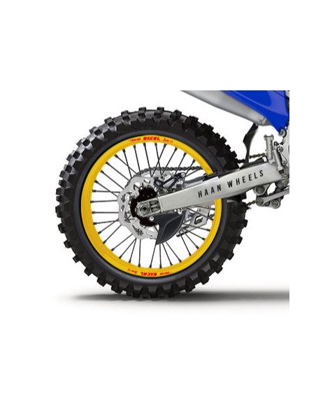 Roue arrière complète tubeless 18x4,25 HAAN WHEELS - 36 rayons - Cercle EXCEL or / Moyeu noir - YAMAHA