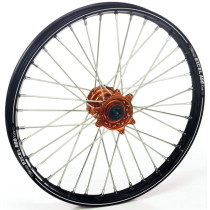 Roue avant complète 21x1,60 HAAN WHEELS - 36 rayons - Cercle EXCEL A60 noir / Moyeu magnesium - HUSQVARNA / KTM / STARK