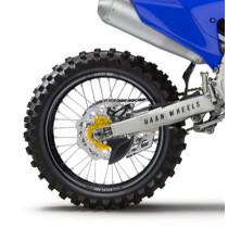 Roue arrière complète 19x2,15 HAAN WHEELS - 36 rayons - Cercle EXCEL A60 noir / Moyeu or - YAMAHA