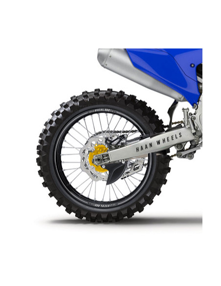 Roue arrière complète 19x2,15 HAAN WHEELS - 36 rayons - Cercle EXCEL A60 noir / Moyeu or - YAMAHA