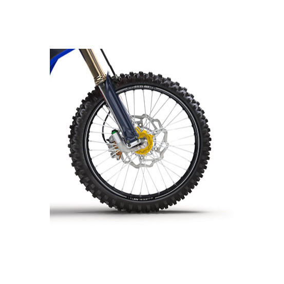 Roue avant complète 21x1,60 HAAN WHEELS - 36 rayons - Cercle EXCEL A60 noir / Moyeu or - FANTIC / YAMAHA