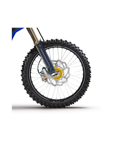 Roue avant complète 21x1,60 HAAN WHEELS - 36 rayons - Cercle EXCEL A60 noir / Moyeu or - FANTIC / YAMAHA