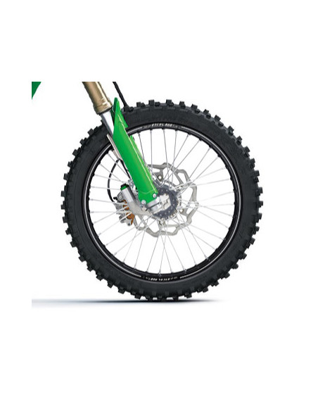 Roue avant complète 21x1,60 HAAN WHEELS - 36 rayons - Cercle EXCEL A60 noir / Moyeu titane - KAWASAKI