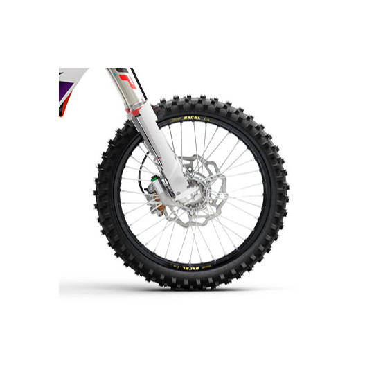 Roue avant complète 16x3,50 HAAN WHEELS - 36 rayons - Cercle EXCEL noir / Moyeu argent - HUSQVARNA / KTM