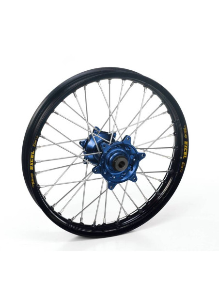 Roue arrière complète 17x4,25 HAAN WHEELS - 36 rayons - Cercle EXCEL noir / Moyeu bleu - KTM