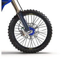 Roue avant complète tubeless 21x1,85 HAAN WHEELS - 36 rayons - Cercle EXCEL noir / Moyeu bleu - YAMAHA