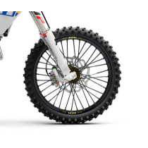 Roue avant complète 17x3,50 HAAN WHEELS - 36 rayons - Cercle EXCEL noir / Moyeu noir - KTM