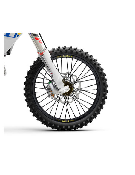 Roue avant complète 17x3,50 HAAN WHEELS - 36 rayons - Cercle EXCEL noir / Moyeu noir - KTM