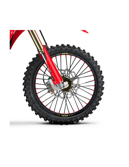 Roue avant complète 21x1,60 HAAN WHEELS - 36 rayons - Cercle EXCEL noir / Moyeu noir - HONDA