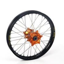 Roue arrière complète tubeless 17x5,00 HAAN WHEELS - 36 rayons - Cercle EXCEL noir / Moyeu orange - HUSQVARNA / KTM
