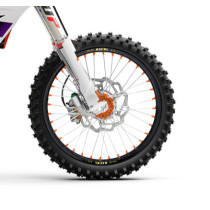 Roue avant complète 21x1,85 HAAN WHEELS - 36 rayons - Cercle EXCEL noir / Moyeu orange - HUSQVARNA / KTM