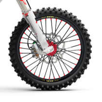 Roue avant complète 19x1,40 HAAN WHEELS - 32 rayons - Cercle EXCEL noir / Moyeu rouge - HUSQVARNA / KTM