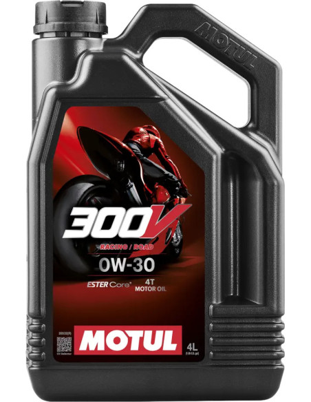 MOTUL 300V 0W30 ROAD RACING - 4 Litres - Huile moteur 4T