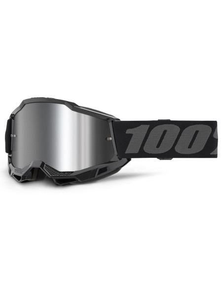 Masque cross enfant 100% Accuri 2 Noir - Ecran Iridium Argent