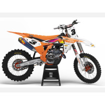 Kit Déco Rider Unik Ktm CLIF Blanc Orange 250 EXC 2012-2013