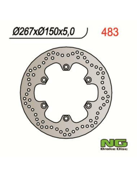 Disque de frein fixe NG 267x150x5,0