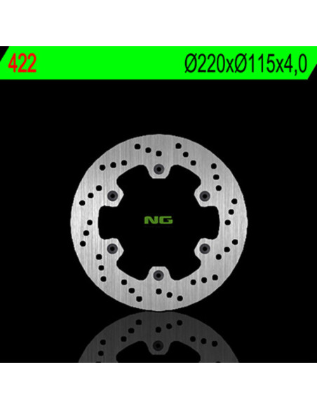 Disque de frein fixe arrière droit NG 220x115x4,0
