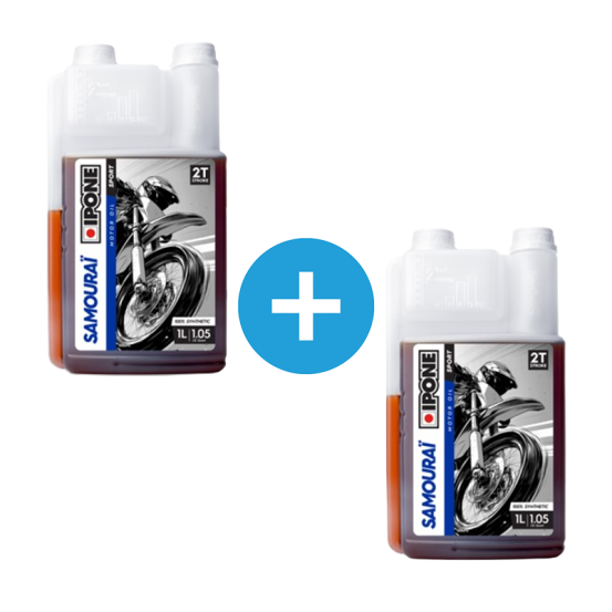 Pack 1 + 1 Litres Huile moteur IPONE 2T Samouraï Racing