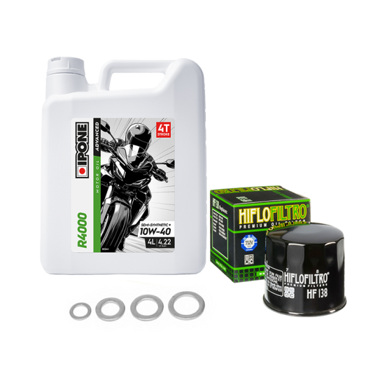 Pack vidange Ipone R4000 10W40 + Filtre HF138