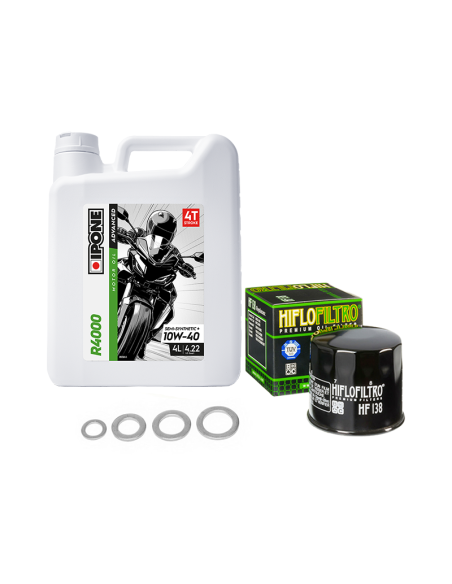 Pack vidange Ipone R4000 10W40 + Filtre HF138