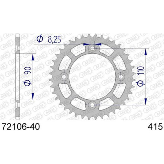Couronne Alu AFAM 72106