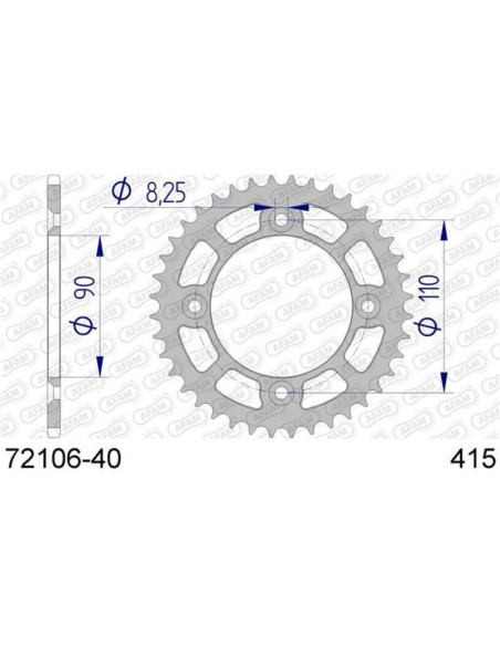 Couronne Alu AFAM 72106