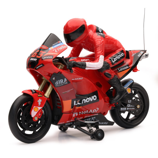 Moto Radiocommandée New Ray Ducati Grand Prix Andrea Dovizioso – Miniature Officielle Avec Stabilisateur Pour Enfants Dès 5 Ans