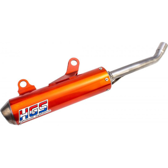 silencieux alu orange HGS KTM 125 SX 2016-2018