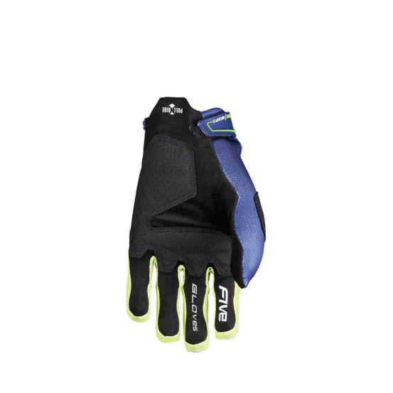 Gants Cross enfant Five MXF3 Evo - Bleu Blanc Jaune Fluo