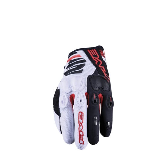 Gants Cross Five E2 - Blanc Noir Rouge